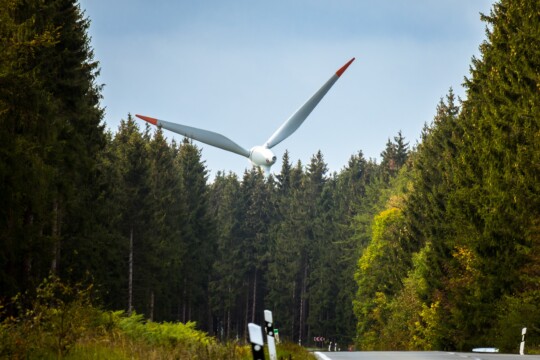 Windenergieanlage im Wald