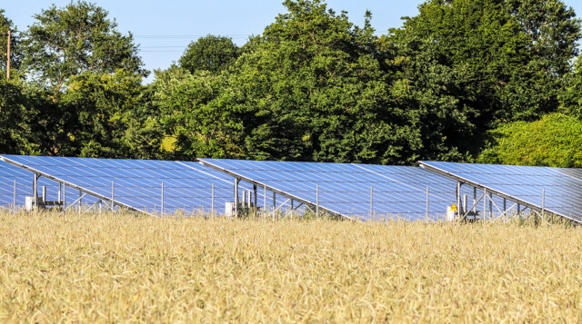 Solaranlage und Landwirtschaft,